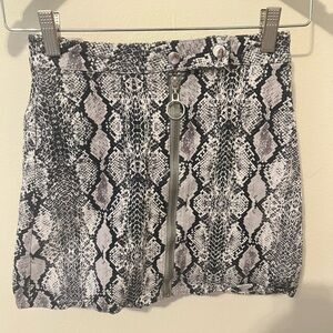 Altar’d State Snakeskin Print Mini Skirt XS